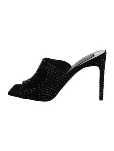 Pre-owned Marcell Von Berlin Crystal Slides In Black