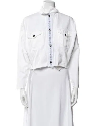 Pre-owned Marcell Von Berlin Denim Jacket In White