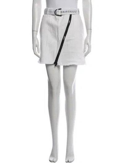 Pre-owned Marcell Von Berlin Distressed Accents Mini Skirt In White