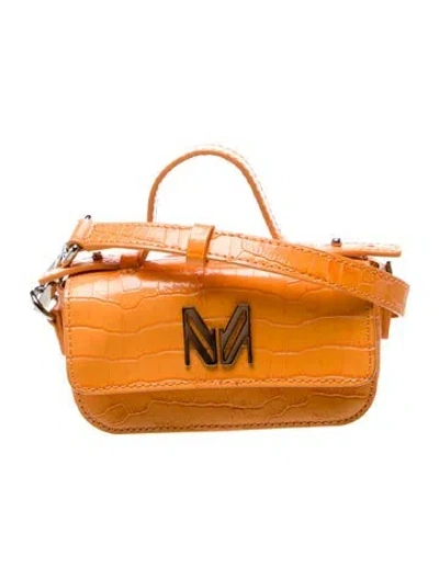 Pre-owned Marcell Von Berlin Embossed Leather Crossbody Bag In Brown