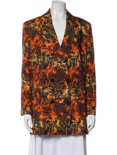 Pre-owned Marcell Von Berlin Floral Print Blazer In Multi
