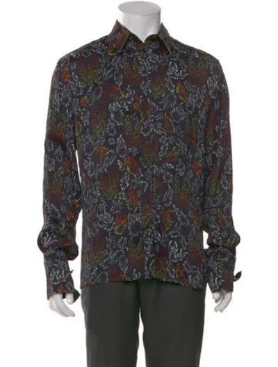 Pre-owned Marcell Von Berlin Floral Print Long Sleeve Shirt W/ Tags In Multi