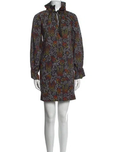 Pre-owned Marcell Von Berlin Floral Print Mini Dress W/ Tags In Multi