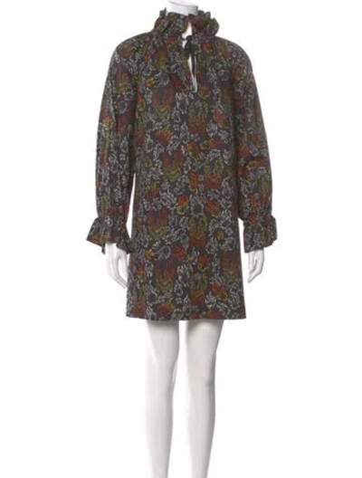 Pre-owned Marcell Von Berlin Floral Print Mini Dress W/ Tags In Multi
