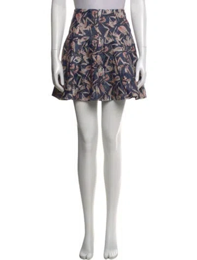 Pre-owned Marcell Von Berlin Floral Print Mini Skirt In Black