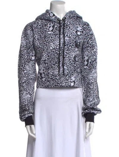 Pre-owned Marcell Von Berlin Floral Print Mock Neck Sweatshirt W/ Tags In White