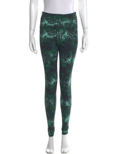 Pre-owned Marcell Von Berlin Floral Print Skinny Leg Pants W/ Tags In Green