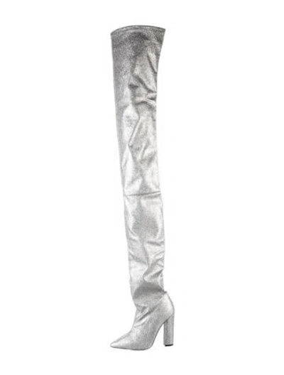 Pre-owned Marcell Von Berlin Glitter Boots In Silver