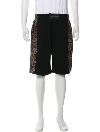 Pre-owned Marcell Von Berlin Graphic Print Athletic Shorts W/ Tags In Black