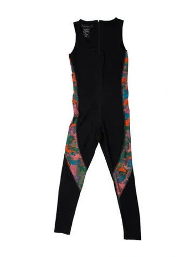 Pre-owned Marcell Von Berlin Graphic Print Bateau Neckline Jumpsuit In Blue