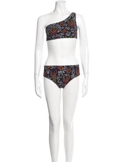 Pre-owned Marcell Von Berlin Graphic Print Bikini W/ Tags In Blue