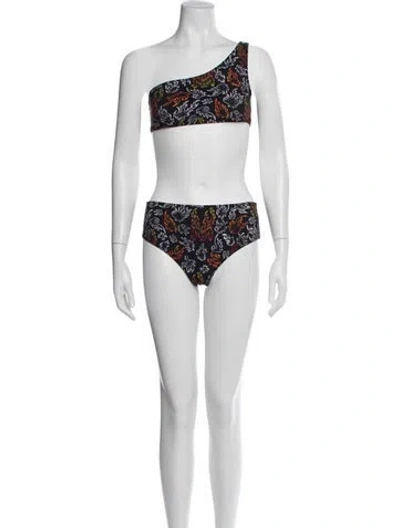 Pre-owned Marcell Von Berlin Graphic Print Bikini In White
