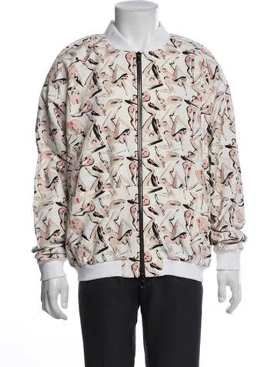 Pre-owned Marcell Von Berlin Graphic Print Bomber Jacket In Neutrals