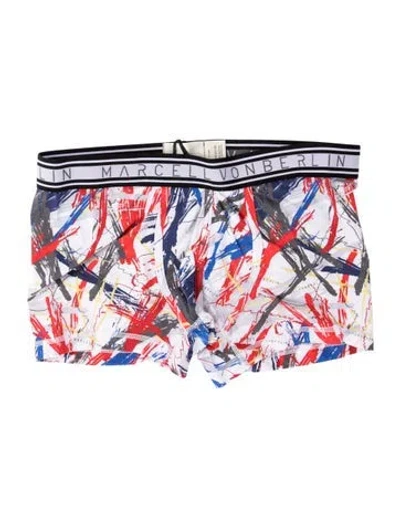 Pre-owned Marcell Von Berlin Graphic Print Boxers W/ Tags In Multicolor