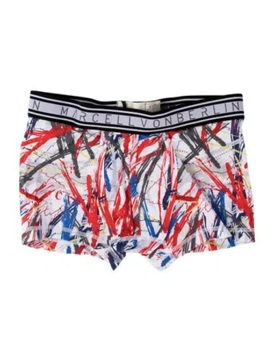 Pre-owned Marcell Von Berlin Graphic Print Boxers W/ Tags In Red