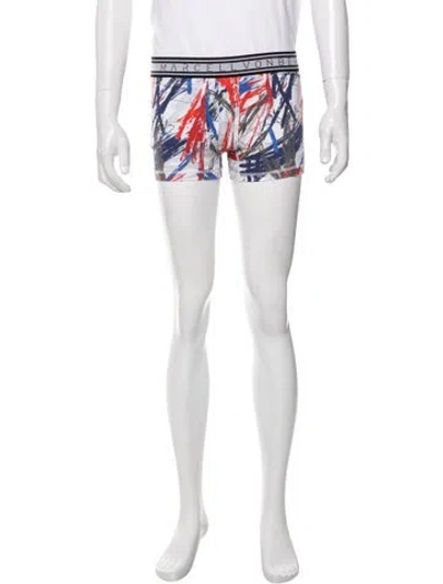 Pre-owned Marcell Von Berlin Graphic Print Boxers W/ Tags In White