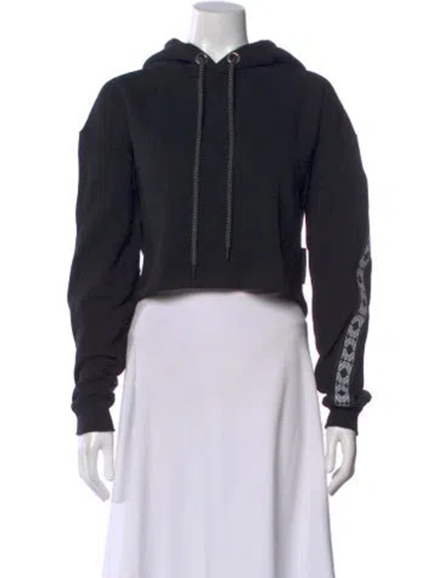 Pre-owned Marcell Von Berlin Graphic Print Crew Neck Hoodie In Black