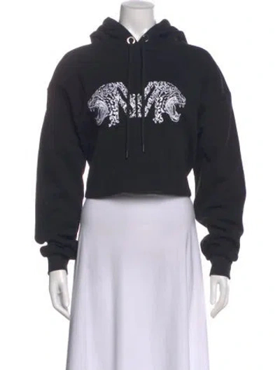 Pre-owned Marcell Von Berlin Graphic Print Crew Neck Hoodie In Black