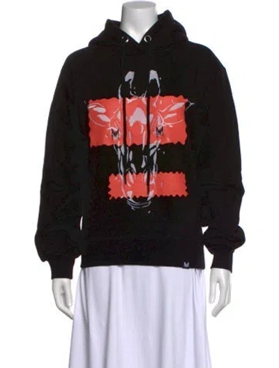Pre-owned Marcell Von Berlin Graphic Print Crew Neck Hoodie In Black