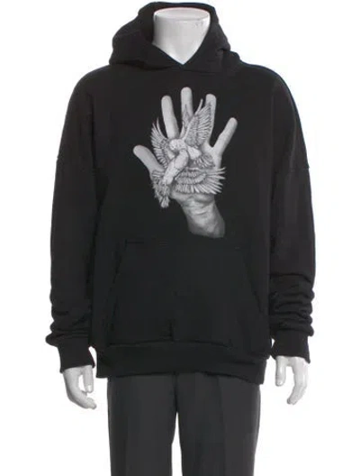 Pre-owned Marcell Von Berlin Graphic Print Crew Neck Hoodie In Black