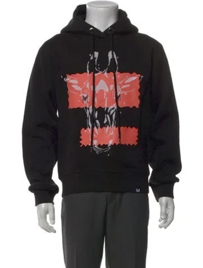 Pre-owned Marcell Von Berlin Graphic Print Crew Neck Hoodie In Black