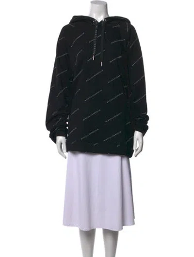 Pre-owned Marcell Von Berlin Graphic Print Crew Neck Hoodie In Black