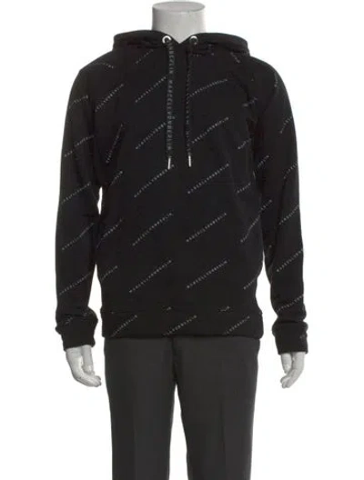 Pre-owned Marcell Von Berlin Graphic Print Crew Neck Hoodie In Black