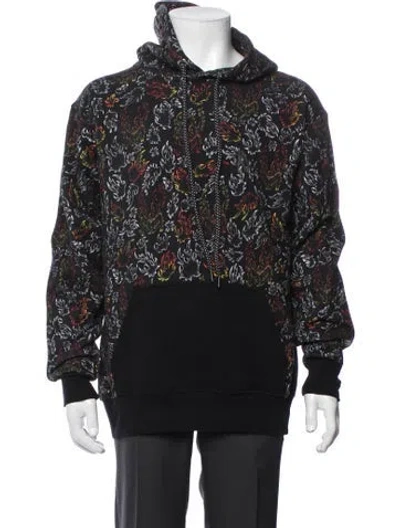 Pre-owned Marcell Von Berlin Graphic Print Crew Neck Hoodie In Black
