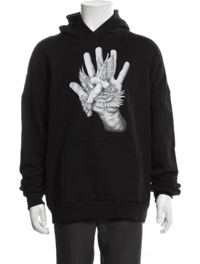 Pre-owned Marcell Von Berlin Graphic Print Crew Neck Hoodie In Black