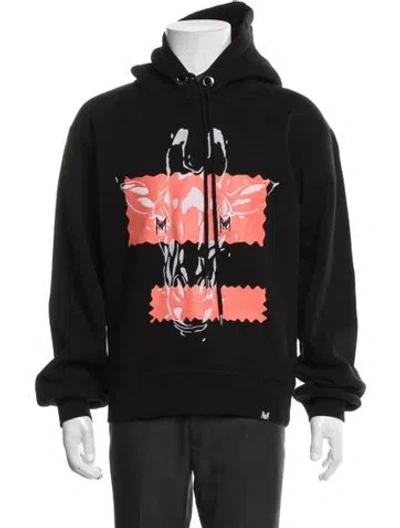 Pre-owned Marcell Von Berlin Graphic Print Crew Neck Hoodie In Black