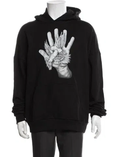 Pre-owned Marcell Von Berlin Graphic Print Crew Neck Hoodie In Black