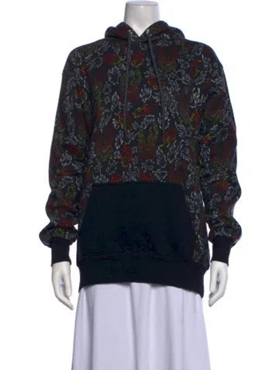 Pre-owned Marcell Von Berlin Graphic Print Crew Neck Hoodie In Black