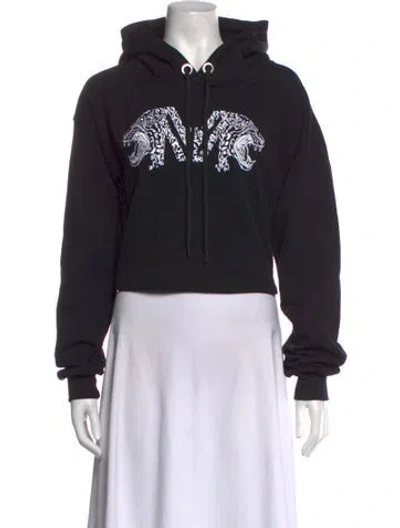 Pre-owned Marcell Von Berlin Graphic Print Crew Neck Hoodie In Black