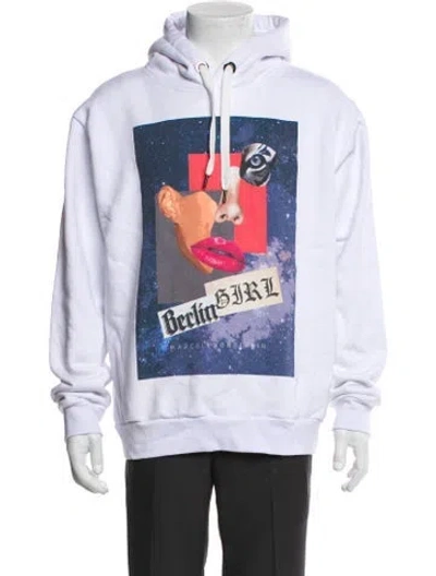 Pre-owned Marcell Von Berlin Graphic Print Crew Neck Hoodie In Blue
