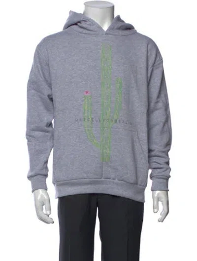 Pre-owned Marcell Von Berlin Graphic Print Crew Neck Hoodie In Blue