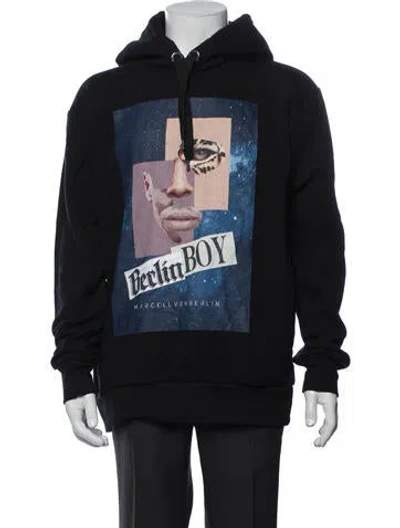 Pre-owned Marcell Von Berlin Graphic Print Crew Neck Hoodie In Blue