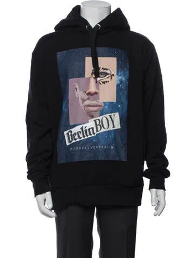 Pre-owned Marcell Von Berlin Graphic Print Crew Neck Hoodie In Blue