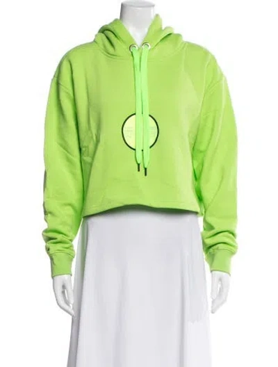 Pre-owned Marcell Von Berlin Graphic Print Crew Neck Hoodie In Green