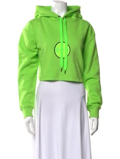 Pre-owned Marcell Von Berlin Graphic Print Crew Neck Hoodie In Green