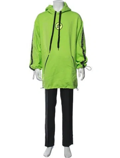 Pre-owned Marcell Von Berlin Graphic Print Crew Neck Hoodie In Green