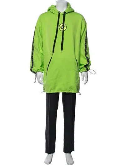Pre-owned Marcell Von Berlin Graphic Print Crew Neck Hoodie In Green