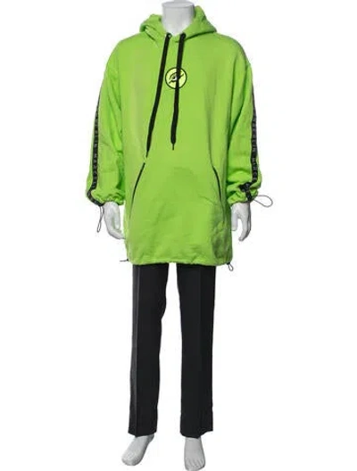 Pre-owned Marcell Von Berlin Graphic Print Crew Neck Hoodie In Green