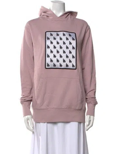 Pre-owned Marcell Von Berlin Graphic Print Crew Neck Hoodie In Pink
