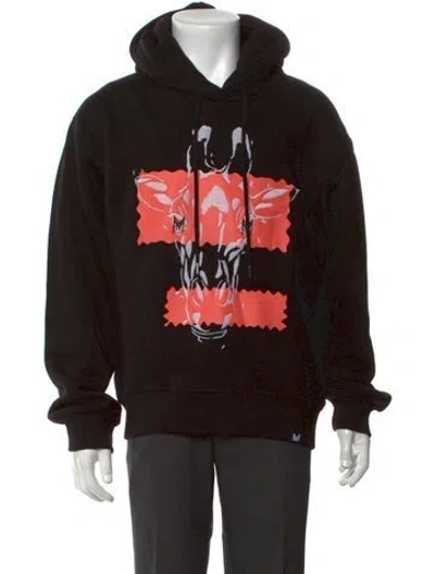 Pre-owned Marcell Von Berlin Graphic Print Crew Neck Hoodie W/ Tags In Black