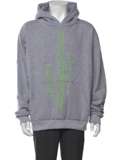Pre-owned Marcell Von Berlin Graphic Print Crew Neck Hoodie W/ Tags In Gray