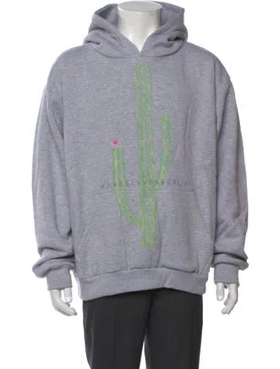 Pre-owned Marcell Von Berlin Graphic Print Crew Neck Hoodie W/ Tags In Gray