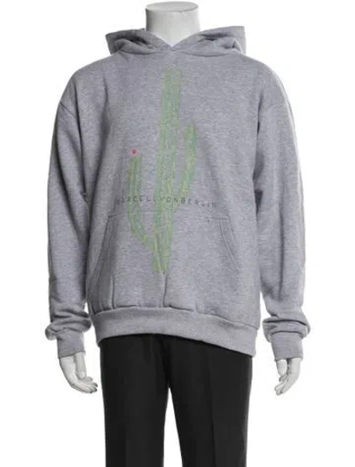 Pre-owned Marcell Von Berlin Graphic Print Crew Neck Hoodie W/ Tags In Gray