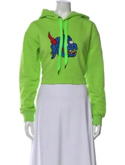 Pre-owned Marcell Von Berlin Graphic Print Crew Neck Hoodie W/ Tags In Green