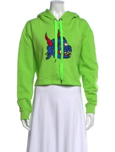 Pre-owned Marcell Von Berlin Graphic Print Crew Neck Hoodie W/ Tags In Green