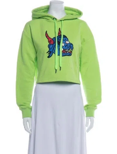 Pre-owned Marcell Von Berlin Graphic Print Crew Neck Hoodie W/ Tags In Green